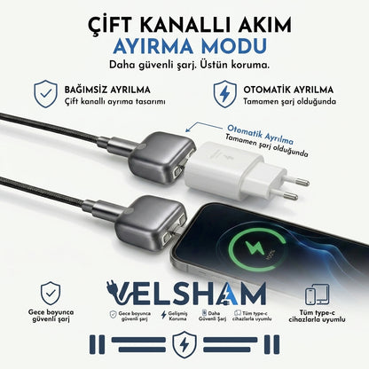 Velsham - Akıllı Şarj Adaptörü