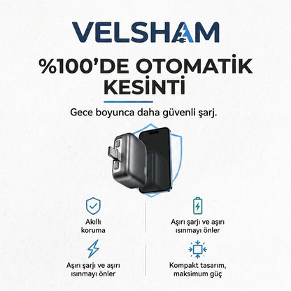 Velsham - Akıllı Şarj Adaptörü
